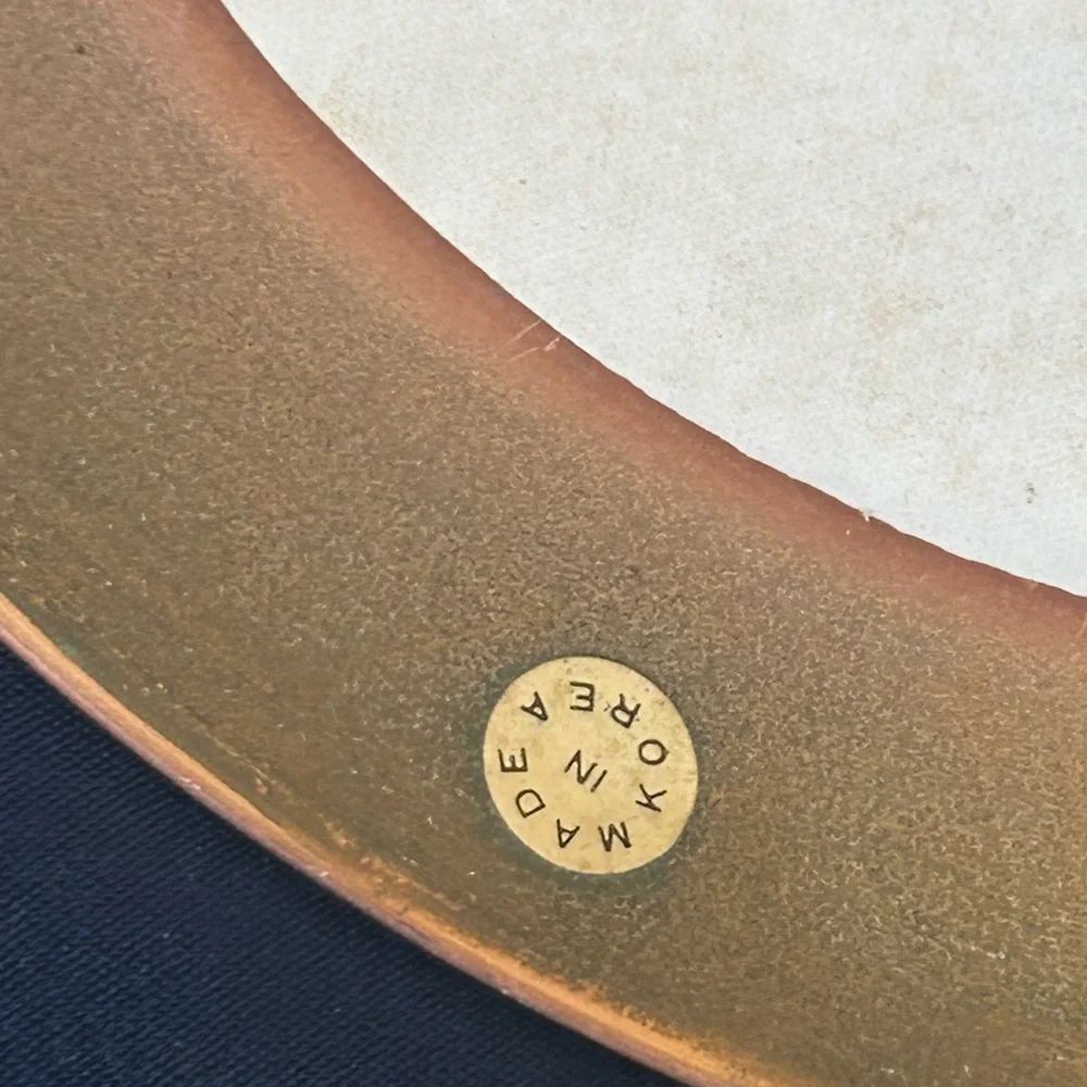 Vintage Copper Frying Pan Wall Clock with Brass Handle